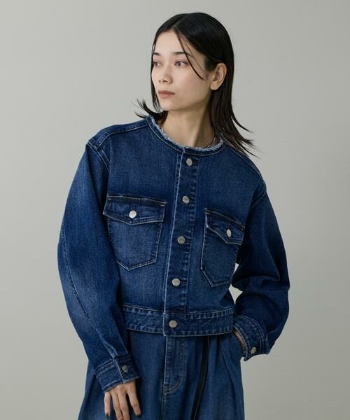 INED / イネド Gジャン・デニムジャケット | INED別注ノーカラーデニムジャケット《Healthy DENIM》 | 詳細8