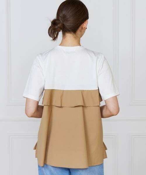 INED / イネド Tシャツ | ビスチェ風コンビ ジャージー トップス | 詳細11