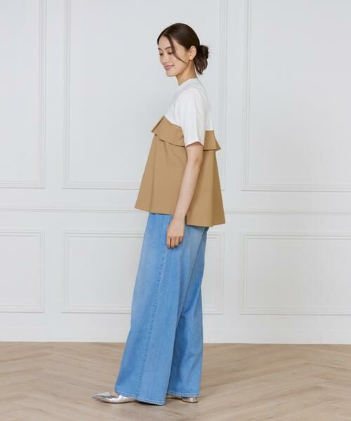 INED / イネド Tシャツ | 《大きいサイズ》ビスチェ風コンビ ジャージー トップス | 詳細4