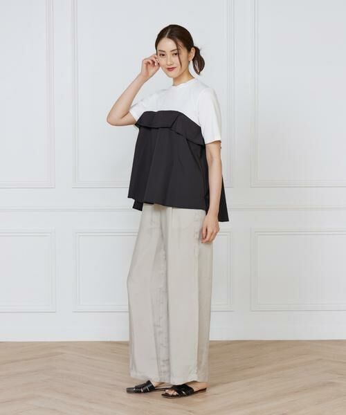 INED / イネド Tシャツ | 《大きいサイズ》ビスチェ風コンビ ジャージー トップス | 詳細7