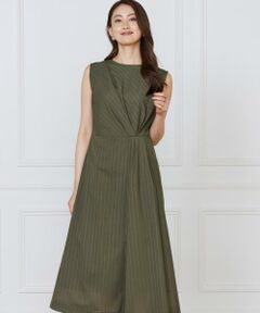 INED / イネド ミニ丈・ひざ丈ワンピース | 《大きいサイズ》ウエストタックワンピース