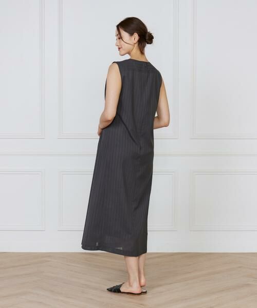 INED / イネド ミニ丈・ひざ丈ワンピース | 《大きいサイズ》ウエストタックワンピース | 詳細4