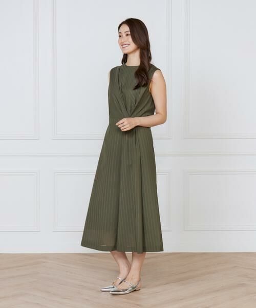 INED / イネド ミニ丈・ひざ丈ワンピース | 《大きいサイズ》ウエストタックワンピース | 詳細8