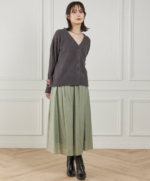 INED / イネド ロング・マキシ丈スカート | ラメドットタックスカート | 詳細11