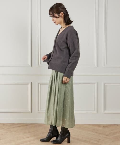 INED / イネド ロング・マキシ丈スカート | ラメドットタックスカート | 詳細12