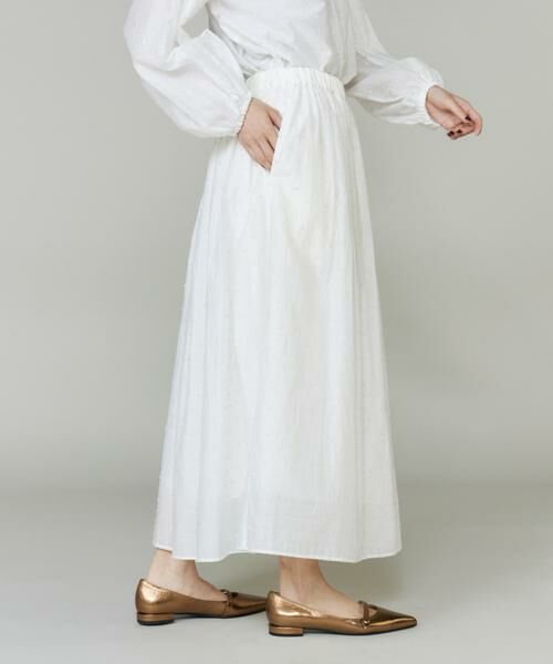 INED / イネド ロング・マキシ丈スカート | ラメドットタックスカート | 詳細14