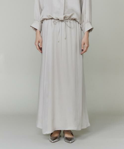 INED / イネド ロング・マキシ丈スカート | キュプラフィブリルフレアスカート | 詳細1