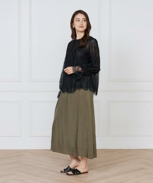 INED / イネド ロング・マキシ丈スカート | キュプラフィブリルフレアスカート | 詳細10