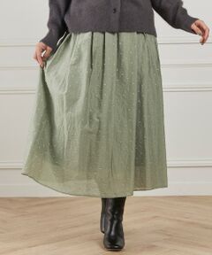 INED / イネド ロング・マキシ丈スカート | 《大きいサイズ》ラメドットタックスカート