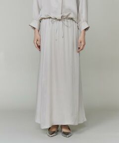 INED / イネド ロング・マキシ丈スカート | 《大きいサイズ》キュプラフィブリルフレアスカート