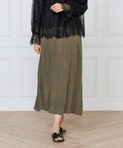 INED / イネド ロング・マキシ丈スカート | 《大きいサイズ》キュプラフィブリルフレアスカート