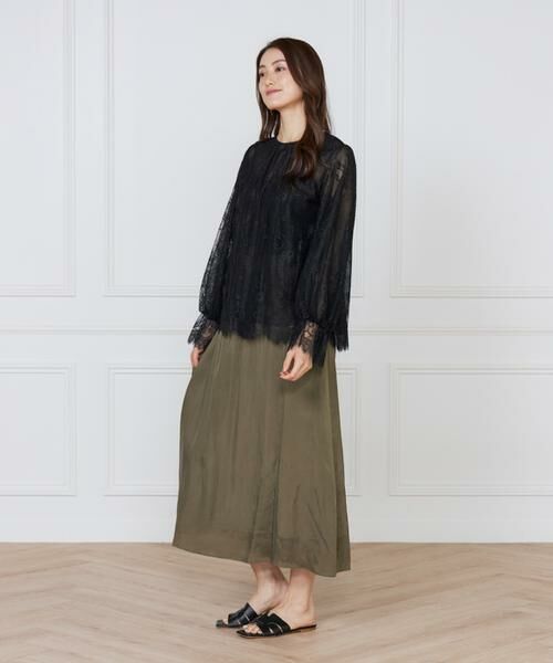 INED / イネド ロング・マキシ丈スカート | 《大きいサイズ》キュプラフィブリルフレアスカート | 詳細11