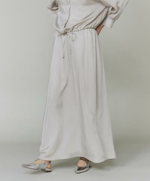 INED / イネド ロング・マキシ丈スカート | 《大きいサイズ》キュプラフィブリルフレアスカート | 詳細13