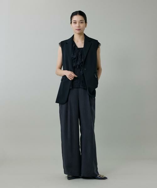 INED / イネド その他パンツ | 《大きいサイズ》キュプラフィブリルストレートパンツ | 詳細11