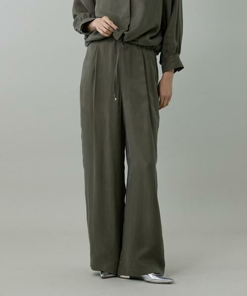 INED / イネド その他パンツ | 《大きいサイズ》キュプラフィブリルストレートパンツ | 詳細13