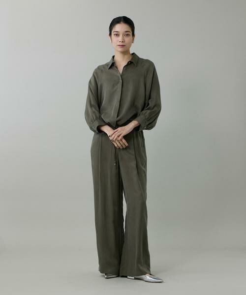 INED / イネド その他パンツ | 《大きいサイズ》キュプラフィブリルストレートパンツ | 詳細2