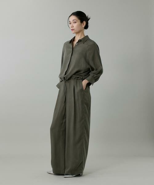 INED / イネド その他パンツ | 《大きいサイズ》キュプラフィブリルストレートパンツ | 詳細3