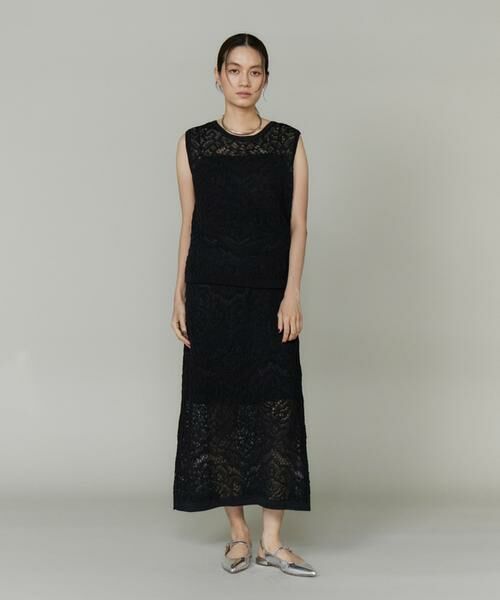 INED / イネド ニット・セーター | レース柄ノースリーブプルオーバー | 詳細2