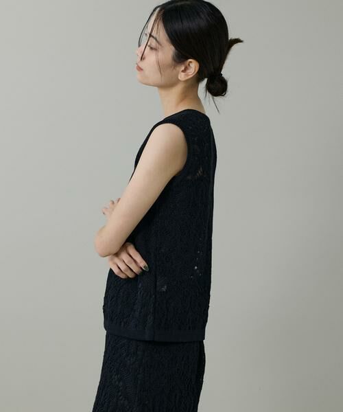 INED / イネド ニット・セーター | レース柄ノースリーブプルオーバー | 詳細8