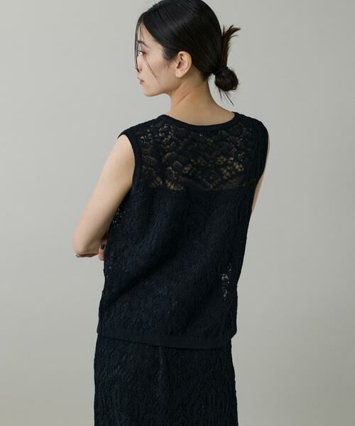 INED / イネド ニット・セーター | レース柄ノースリーブプルオーバー | 詳細9
