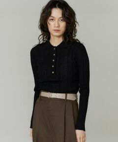 INED / イネド ニット・セーター | シアーポロニットプルオーバー《YVON》