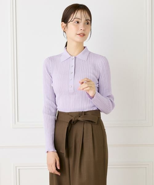 INED / イネド ニット・セーター | シアーポロニットプルオーバー《YVON》 | 詳細1