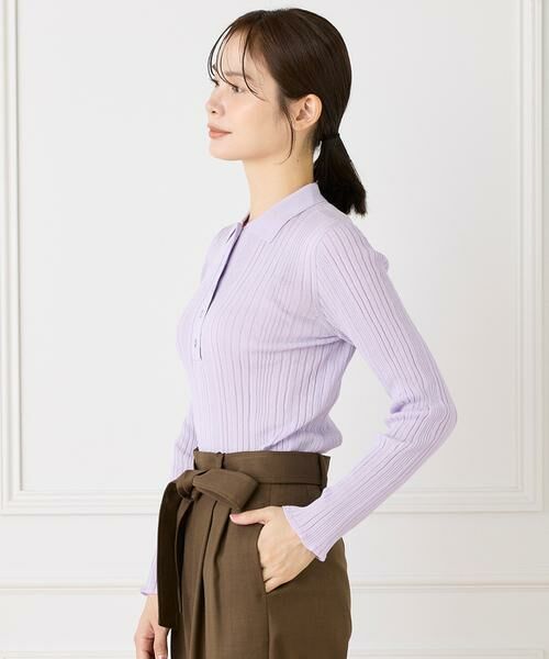 INED / イネド ニット・セーター | シアーポロニットプルオーバー《YVON》 | 詳細2