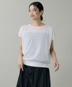 INED / イネド ニット・セーター | 《大きいサイズ》フレンチスリーブニット