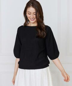 INED / イネド ニット・セーター | 《大きいサイズ》ボートネックパフスリーブニット《Cuoo》