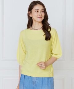 INED / イネド ニット・セーター | 《大きいサイズ》ボートネックパフスリーブニット《Cuoo》