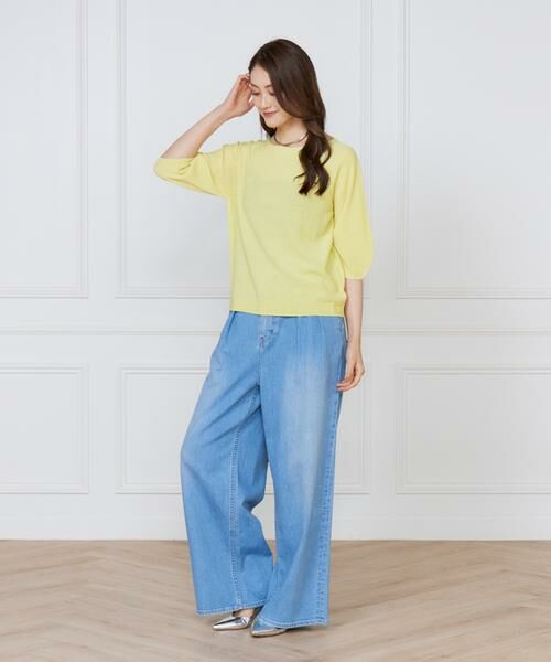 INED / イネド ニット・セーター | 《大きいサイズ》ボートネックパフスリーブニット《Cuoo》 | 詳細10