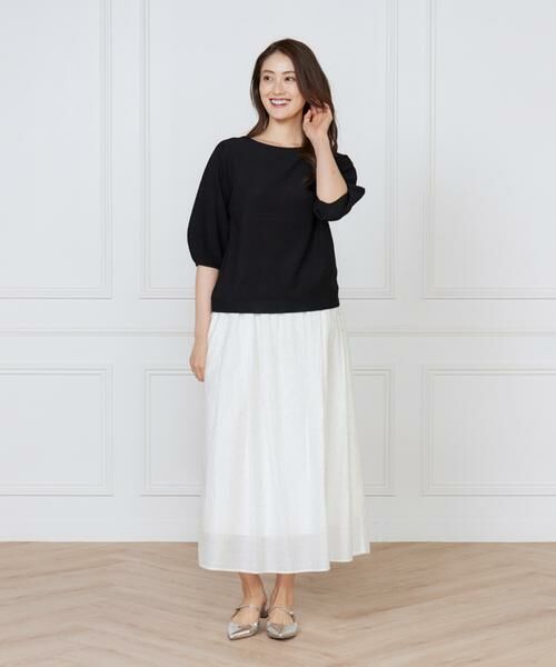 INED / イネド ニット・セーター | 《大きいサイズ》ボートネックパフスリーブニット《Cuoo》 | 詳細13