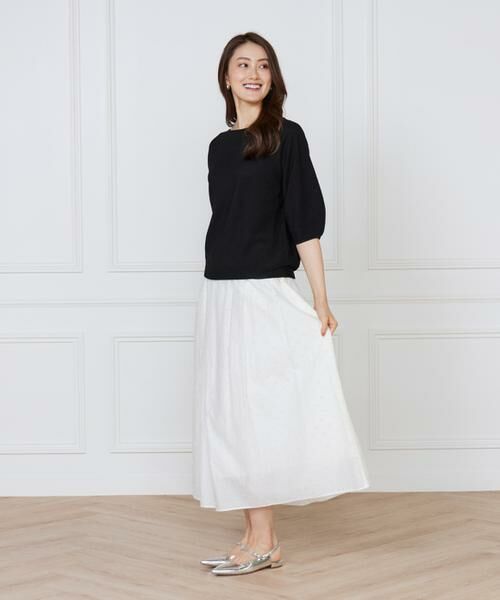 INED / イネド ニット・セーター | 《大きいサイズ》ボートネックパフスリーブニット《Cuoo》 | 詳細14