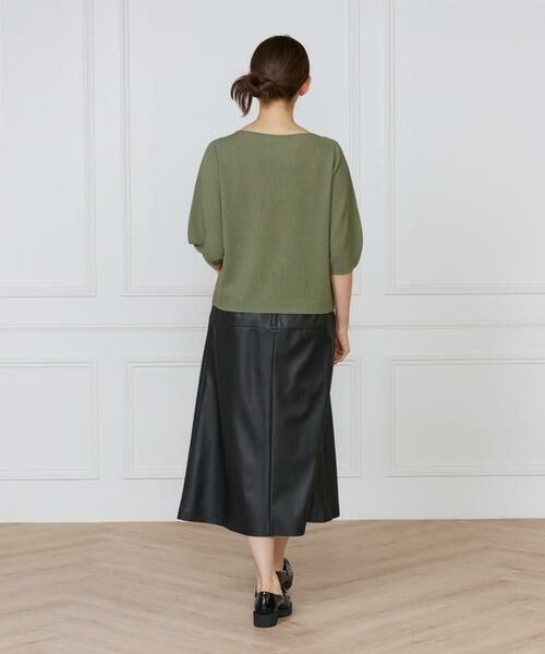 INED / イネド ニット・セーター | 《大きいサイズ》ボートネックパフスリーブニット《Cuoo》 | 詳細5