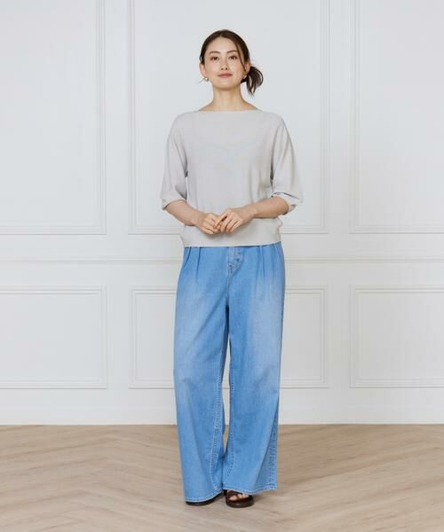 INED / イネド ニット・セーター | 《大きいサイズ》ボートネックパフスリーブニット《Cuoo》 | 詳細7