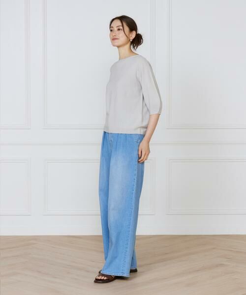 INED / イネド ニット・セーター | 《大きいサイズ》ボートネックパフスリーブニット《Cuoo》 | 詳細8