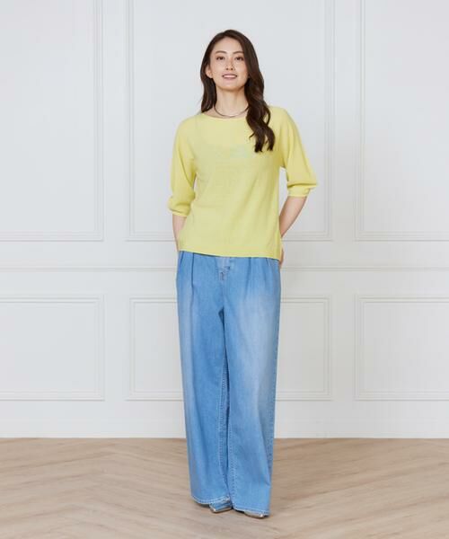 INED / イネド ニット・セーター | 《大きいサイズ》ボートネックパフスリーブニット《Cuoo》 | 詳細9