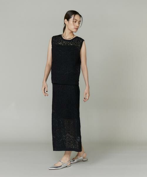 INED / イネド ロング・マキシ丈スカート | レース柄ニットスカート | 詳細2
