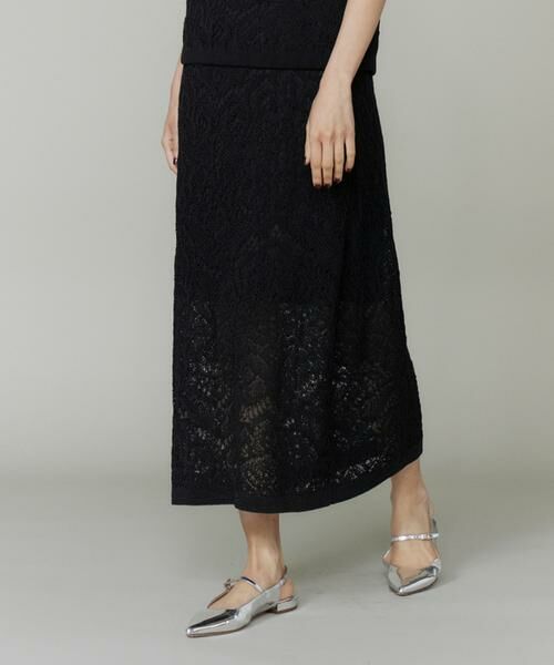 INED / イネド ロング・マキシ丈スカート | レース柄ニットスカート | 詳細7