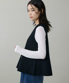 INED / イネド ベスト | 《大きいサイズ》ミラノリブニットジレ