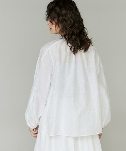 INED / イネド シャツ・ブラウス | ラメドットギャザーブラウス | 詳細15