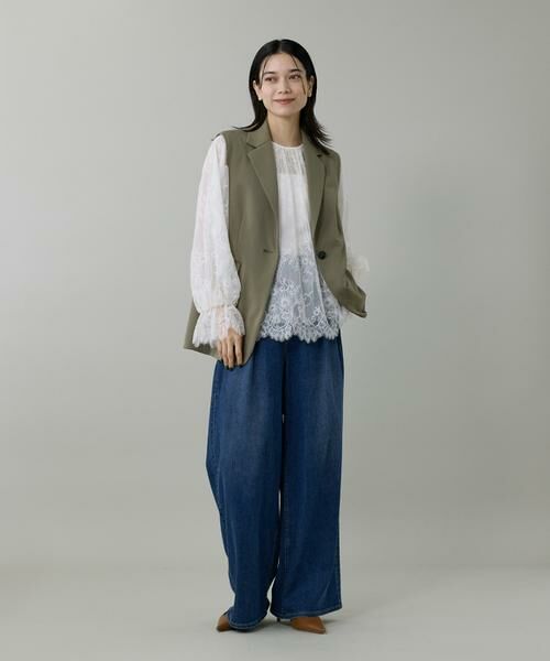 INED / イネド シャツ・ブラウス | 《大きいサイズ》レースブラウス | 詳細4