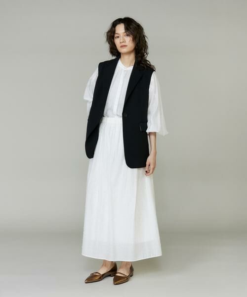 INED / イネド シャツ・ブラウス | 《大きいサイズ》ラメドットギャザーブラウス | 詳細5