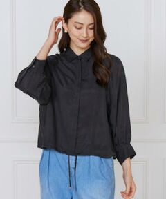 INED / イネド シャツ・ブラウス | 《大きいサイズ》キュプラフィブリルラグランスリーブシャツ
