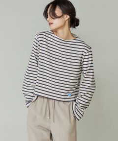 INED / イネド Tシャツ | BFJ_SHORT BOAT NECK　ボートネックショート丈カットソー《ORCIVAL》