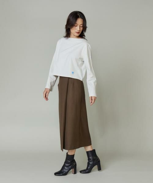 INED / イネド Tシャツ | BFJ_SHORT BOAT NECK　ボートネックショート丈カットソー《ORCIVAL》 | 詳細3