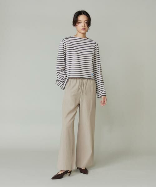 INED / イネド Tシャツ | BFJ_SHORT BOAT NECK　ボートネックショート丈カットソー《ORCIVAL》 | 詳細4