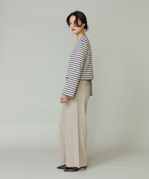 INED / イネド Tシャツ | BFJ_SHORT BOAT NECK　ボートネックショート丈カットソー《ORCIVAL》 | 詳細5