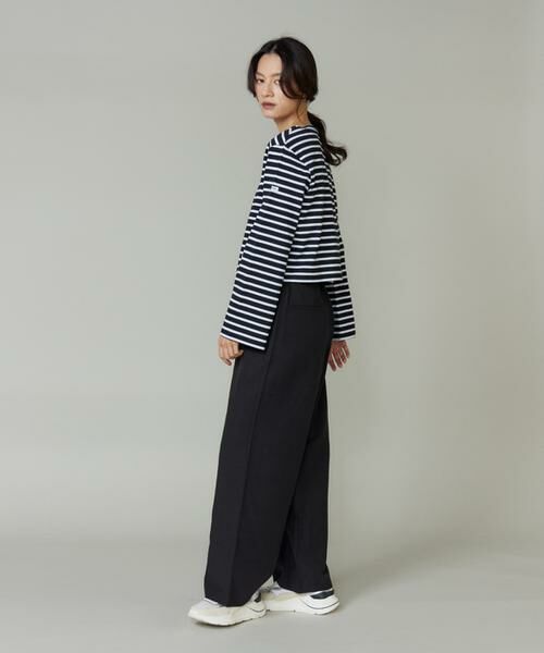 INED / イネド Tシャツ | BFJ_SHORT BOAT NECK　ボートネックショート丈カットソー《ORCIVAL》 | 詳細8