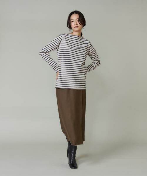 INED / イネド Tシャツ | BOAT NECK L/S P.O.　ボートネックカットソー《ORCIVAL》 | 詳細2